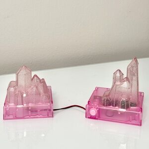 Barbie Crystal Fantasy Collection Rose Quartz Pink Light Display Only HCB95